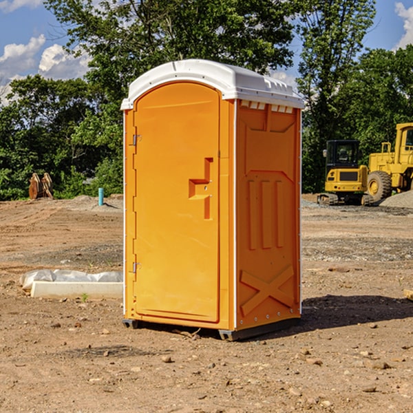 how often are the portable restrooms cleaned and serviced during a rental period in Dawson MD